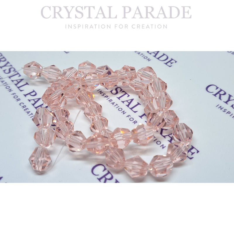 Zodiac Bicone Beads  - Light Pink