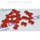 Limited Edition - Zodiac Crystal Bow Shape 6x10mm Light Siam Pack of 20