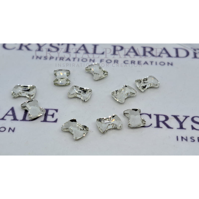 Zodiac Crystal Bow Shape 5mm x 6mm  Clear Pack of 20