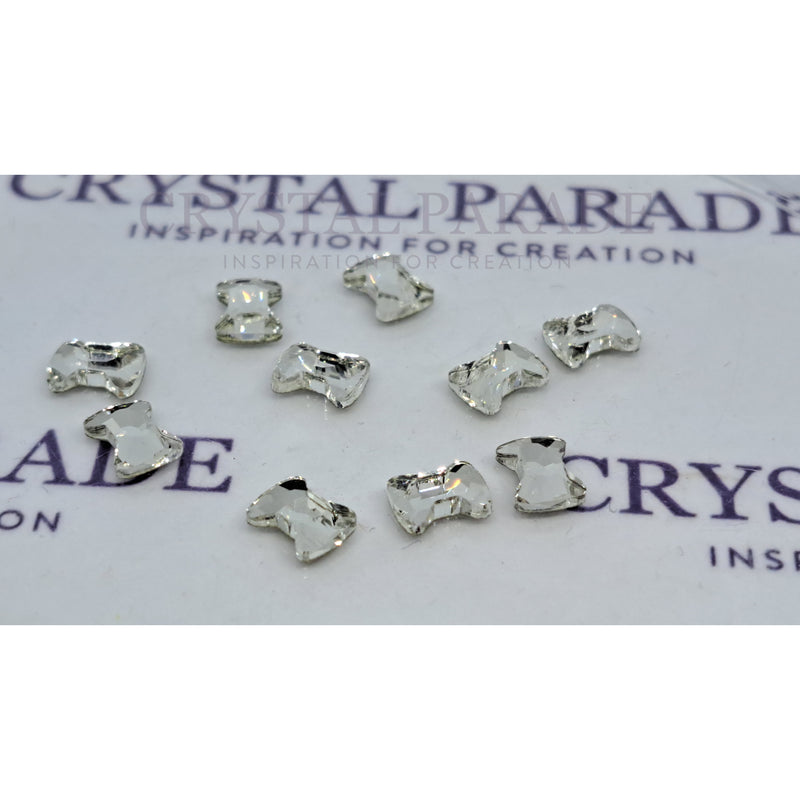 DISCONTINUED - Zodiac Crystal Bow Shape 5mm x 6mm  Clear Pack of 20