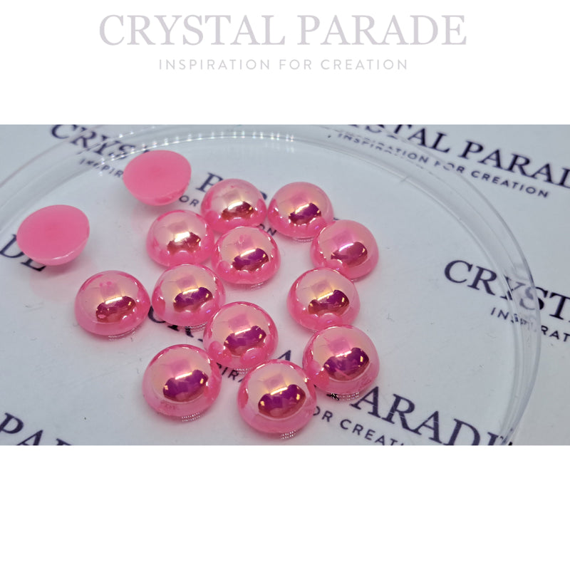 Zodiac Flatback Pearls - Dark Pink AB (P43)